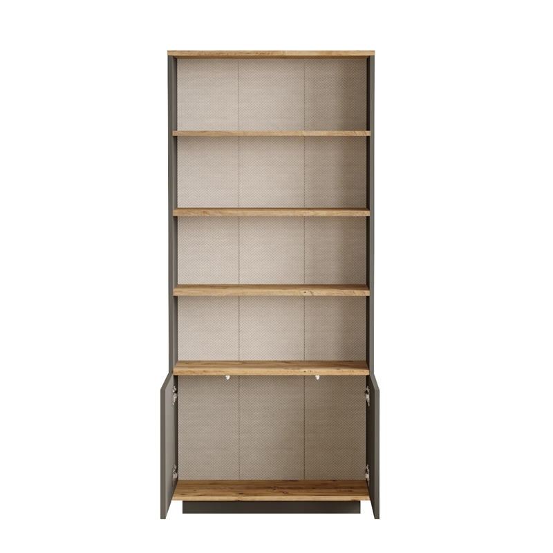 Scranton & Co FR16 Bookshelf in Pine Melamine Board with Anthracite Finish