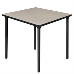Scranton & Co 30&quot Square Folding Breakroom Table in Maple/Black