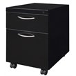 Scranton & Co 2 Drawer Mobile Pedestal Filing Cabinet in Black