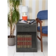 Scranton & Co Wood Fax and Printer Stand with Drawer in Ash Gray