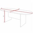 Scranton & Co 6ft Modular Racetrack Conference Table in Neo Walnut
