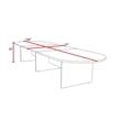 Scranton & Co 14ft Modular Racetrack Conference Table in Noble Oak
