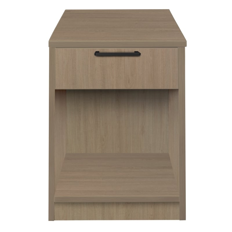 Scranton & Co Wood Printer Stand with Drawer and Shelf in Noble Oak