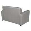 Scranton & Co Vinyl Lounge Loveseat with Cup Holders in Gray