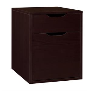 Scranton & Co Freestanding Box File Pedestal in Truffle Tool-Free Assembly
