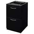 Scranton & Co File File Pedestal with Locking Drawers in Glossy Black