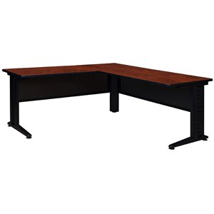 Scranton & Co 66&quot L Shaped Computer Desk with 42&quot Return in Cherry