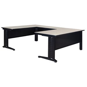 Scranton & Co 66&quot U Shaped Computer Desk with 42&quot Bridge in Maple