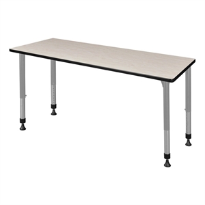 Scranton & Co 66 x 30&quot Adjustable Maple Activity Table with Gray Legs