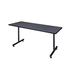 Scranton & Co 60&quot Rectangular Gray Training Table on a Steel T-Base