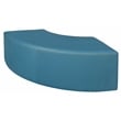 Scranton & Co Curved Semi-Circle Ottoman in Peacock Teal Vinyl