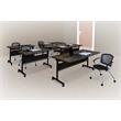 Scranton & Co 12 Pack Flip-Seat Mesh Back Nesting Chairs on Casters