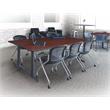 Scranton & Co 4 Pack Flip-Seat Mesh Back Nesting Chairs on Casters