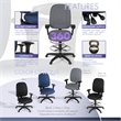 Scranton & Co High-Back Fabric Task Chair with Drafting Kit in Gray