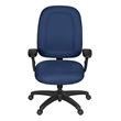 Scranton & Co High-Back Fabric Task Chair with Adjustable Arms in Navy Blue