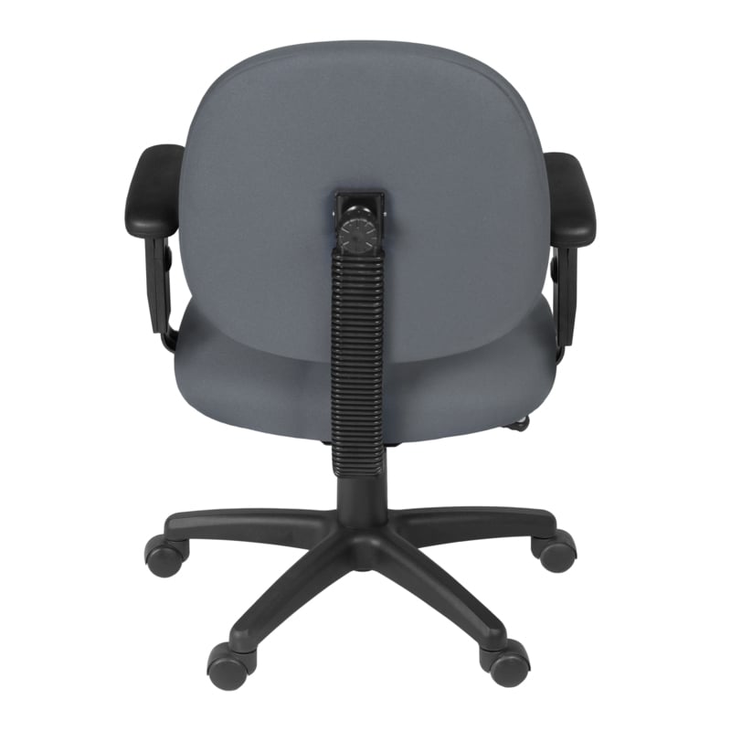Scranton & Co Swivel Fabric Task Chair with Adjustable Arms in Gray