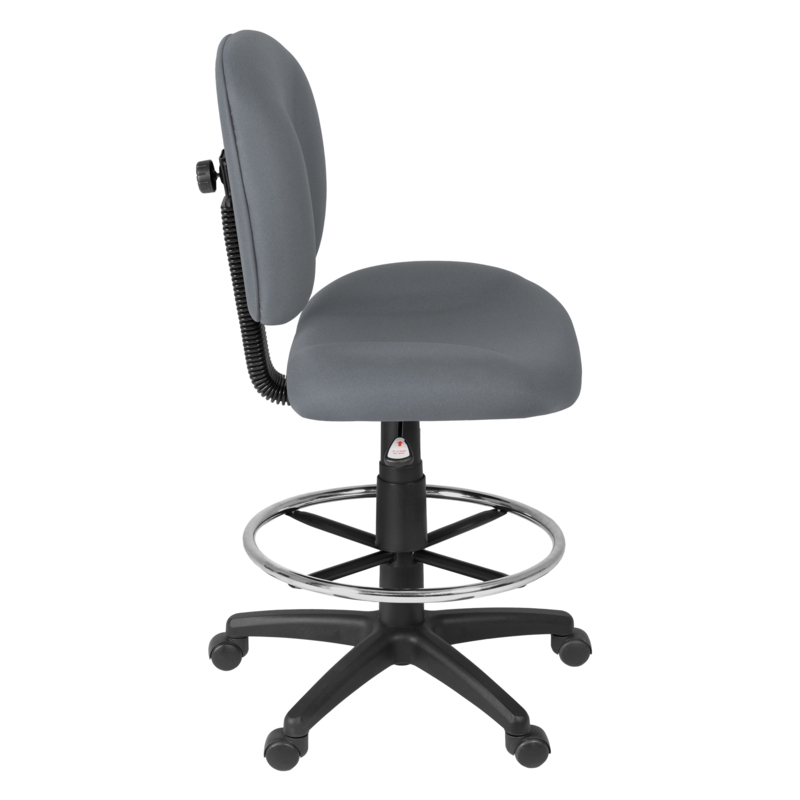 Scranton & Co Swivel Fabric Computer Task Chair with Drafting Kit in Gray