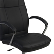 Scranton & Co Leatherette Executive High-Back Office Chair in Black