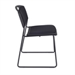 Scranton & Co 8 Pack Padded Color Permeated Stack Chairs in Black
