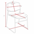 Scranton & Co 8 Pack Padded Color Permeated Stack Chairs in Black