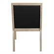 Scranton & Co Hardwood Reception Side Chair in Noble Oak & Black Vinyl