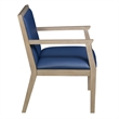 Scranton & Co Hardwood Reception Side Chair in Noble Oak & Navy Vinyl