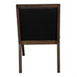 Scranton & Co Hardwood Reception Side Chair in Neo Walnut & Black Vinyl