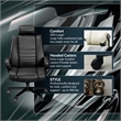 Scranton & Co Big & Tall Ergonomic Executive Office Chair in Black
