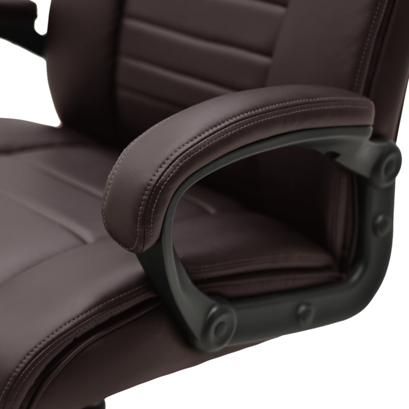 Scranton & Co Big & Tall Ergonomic Executive Office Chair in Brown