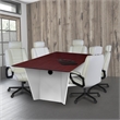 Scranton & Co Big & Tall Ergonomic Executive Office Chair in Cream