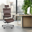 Scranton & Co Top-Grain Leather Executive Chair with Headrest in Chocolate