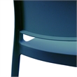 Scranton & Co 4 Pack Indoor Outdoor Plastic Stacking Chairs in Coastal Navy