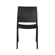 Scranton & Co 12 Pack Plastic Indoor and Outdoor Stacking Chairs in Black