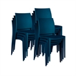Scranton & Co 12 Pack Indoor Outdoor Stacking Chairs in Coastal Navy