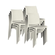 Scranton & Co 12 Pack Indoor Outdoor Plastic Stacking Chairs in White Down