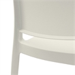 Scranton & Co 12 Pack Indoor Outdoor Plastic Stacking Chairs in White Down