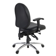Scranton & Co Multi-Shift Big & Tall Vinyl Office Chair on Wheels in Black