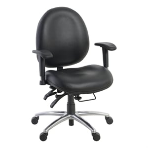 Scranton & Co Multi-Shift Big & Tall Vinyl Office Chair on Wheels in Black