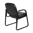 Scranton & Co Vinyl Guest and Reception Chair with Arms in Black