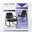 Scranton & Co Vinyl Guest and Reception Chair with Arms in Black