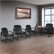 Scranton & Co Big & Tall Vinyl Guest and Reception Chair in Black