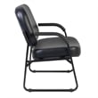 Scranton & Co Big & Tall Vinyl Guest and Reception Chair in Black