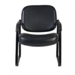 Scranton & Co Big & Tall Vinyl Guest and Reception Chair in Black