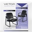 Scranton & Co Big & Tall Vinyl Guest and Reception Chair in Black