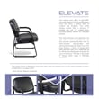 Scranton & Co Big & Tall Vinyl Guest and Reception Chair in Black