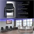 Scranton & Co Big & Tall Vinyl Guest and Reception Chair in Black