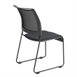 Scranton & Co 12 Pack Mesh Back Fabric Seat Stacking Office Chairs in Black