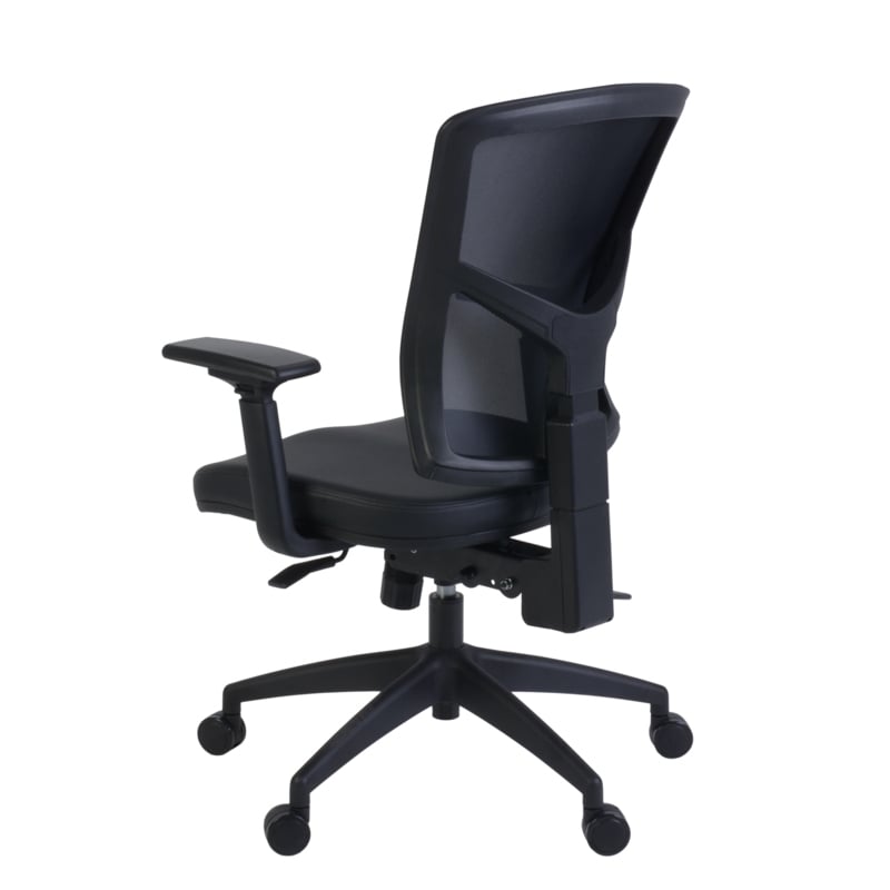 Scranton & Co Ergonomic Mesh Mid-Back 3-Paddle Task Chair in Black
