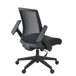 Scranton & Co Ergonomic Mesh Task Chair with Flip-Up Arms in Black