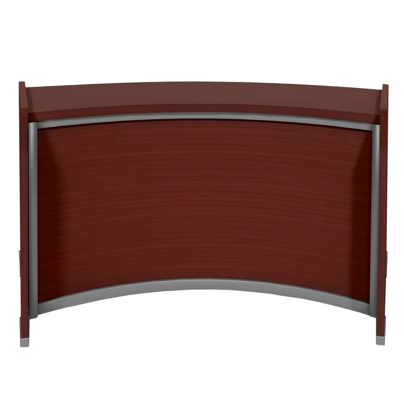 Scranton & Co Curved ADA Compliant Reception Station in Mahogany
